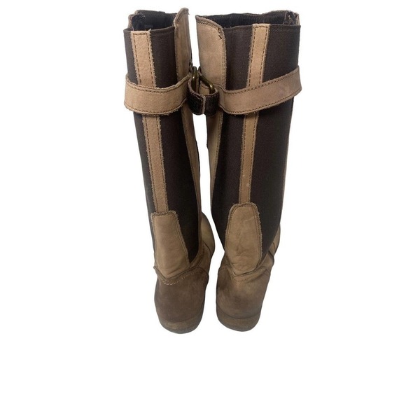 ALDO Brown Leather Zip Tall Buckle Riding Boots Women's Size 37 EU 7US NEW - Picture 5 of 9